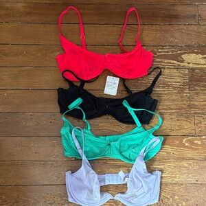 Savage X Fenty by Rihanna Women's Logo Unlined Demi size 34DD Set of 4